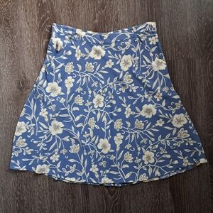 Vintage Eddie Bauer High-Waisted Knee Length Floral Skirt Women's 12